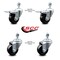 Service Caster 3 Inch Hard Rubber Swivel 1/2 Inch Threaded Stem Caster Total Lock Brakes, 2PK SCC-TSTTL20S314-HRS-121315-2-S-2 - alternate 5